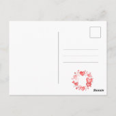 Elegante Valentijnsdag harten en wijnstokken Briefkaart (Achterkant)