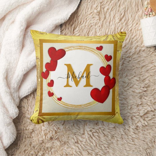 Elegante Valentijnsdag, Liefde, Jubileum Huwelijk Kussen (Deken)