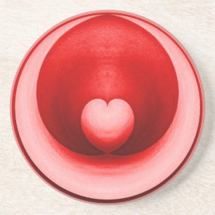 Elegante Valentijnsdag Liefdeshart Zandsteen Onderzetter