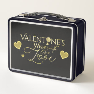 Elegante Valentijnsdag Rood en Goud Calligrafie 
