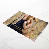 Elegante Valentijnsdag Script Foto Folie Feestdagenkaart (Gedraaid)