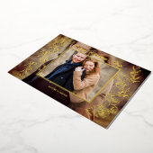 Elegante Valentijnsdag Script Foto Folie Feestdagenkaart (Gedraaid)