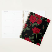 Elegante Valentijnsdag Zwart & Rood Rose Planner (Display)