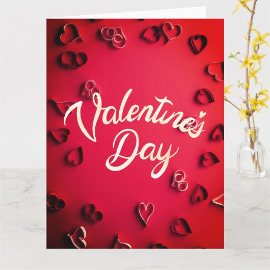 ELEGANTE VALENTIJNSDAGKAART KAART (Gele Bloem)