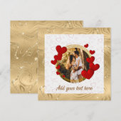 Elegante Valentijnse , Liefde, Jubileum bruiloft Bedankkaart (Voorkant / Achterkant)