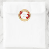 Elegante Valentijnse , Liefde, Jubileum bruiloft Ronde Sticker (Tas)