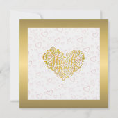 Elegante Valentijnse , Liefde, Jubileum Rood Hart Bedankkaart (Achterkant)