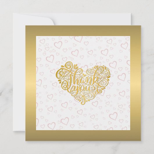 Elegante Valentijnse , Liefde, Jubileum Rood Hart Bedankkaart (Achterkant)