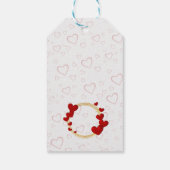 Elegante Valentijnse , Liefde, Jubileum Rood Hart Cadeaulabel (Achterkant)