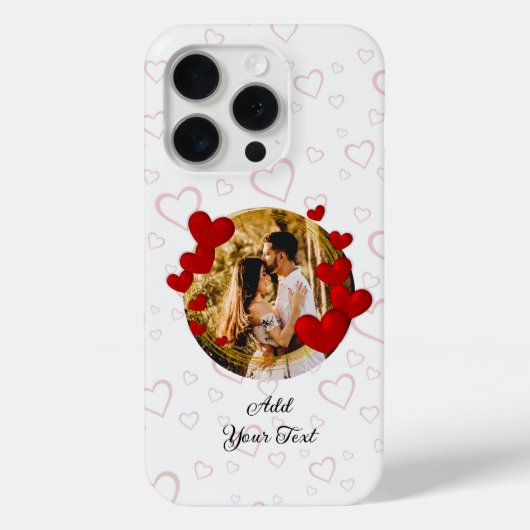 Elegante Valentijnse , Liefde, Jubileum Rood Hart Case-Mate iPhone Case (Achterkant)
