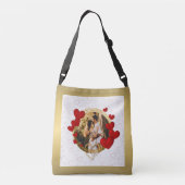 Elegante Valentijnse , Liefde, Jubileum Rood Hart Crossbody Tas (Achterkant)