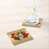 Elegante Valentijnse , Liefde, Jubileum Rood Hart Kartonnen Onderzetters (Insitu)