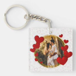 Elegante Valentijnse , Liefde, Jubileum Rood Hart Sleutelhanger