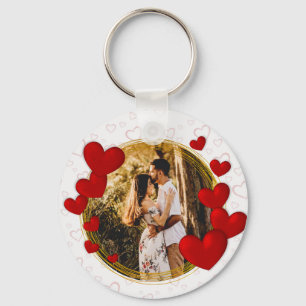 Elegante Valentijnse , Liefde, Jubileum Rood Hart Sleutelhanger