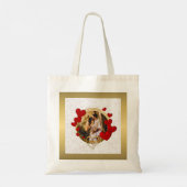 Elegante Valentijnse , Liefde, Jubileum Rood Hart Tote Bag (Achterkant)
