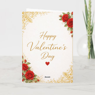 Elegante Valentijnskaart met goudfolie Feestdagen Kaart