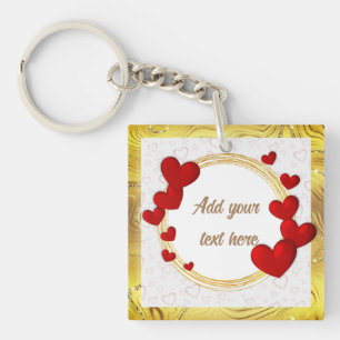 Elegante Valentijnskaarten, Liefde, Jubileum Huwel Sleutelhanger