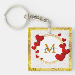 Elegante Valentijnskaarten, Liefde, Jubileum Huwel Sleutelhanger
