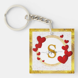 Elegante Valentijnskaarten, Liefde, Jubileum Huwel Sleutelhanger