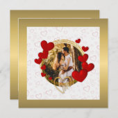 Elegante Valentijnskaarten, Liefde, Verjaardag Rod Kaart (Voorkant / Achterkant)