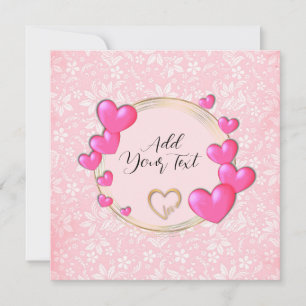 Elegante Valentijnskaarten, Liefde, Verjaardag Roz Kaart