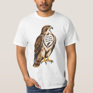 Elegante valk met gouden hart t-shirt