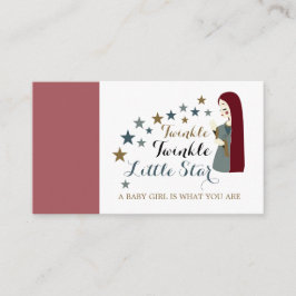 Elegante vallende sterren, Baby shower Gift Regist Informatiekaartje