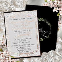 Elegante valse reliëf kalligrafie - Wit/Zwart