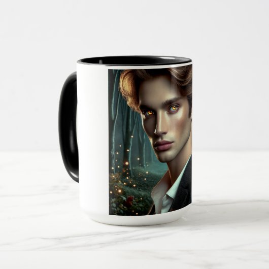 Elegante Vampire Mok - Handsome Vampire Design (Voorkant links)