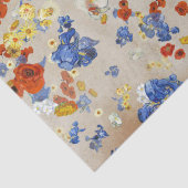 Elegante Van Gogh's Blue Irissen Poppies Kraft Tissuepapier (Detail)