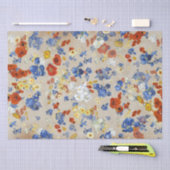 Elegante Van Gogh's Blue Irissen Poppies Kraft Tissuepapier (Craft)