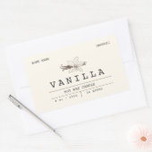 Elegante Vanilla Beige Boho Kaarsenetiketten Rechthoekige Sticker (Envelop)