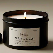 Elegante Vanilla Beige Boho Kaarsenetiketten Rechthoekige Sticker