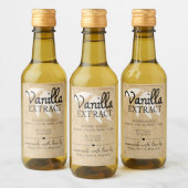 Elegante Vanille-extract Zelfgemaakt Wijn Etiket (Flessen)