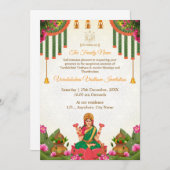 Elegante Varalakshmi Vratham Invitation Kaart (Voorkant / Achterkant)