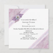 Elegante Varen Bloemen Bruiloft Kaart (Achterkant)