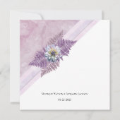 Elegante varen bloemenmarmeren bruiloft kaart (Voorkant)