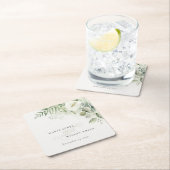 Elegante varen Eucalyptus groen blad bruiloft Kartonnen Onderzetters (Insitu)