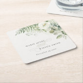 Elegante varen Eucalyptus groen blad bruiloft Kartonnen Onderzetters (Schuin)