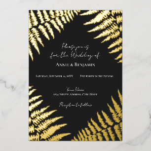 Elegante varen ontwerp bruiloft folie uitnodiging
