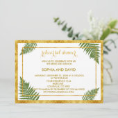 Elegante varenbladeren PROEFHuwelijksdiner uitnodi Kaart (Staand voorkant)