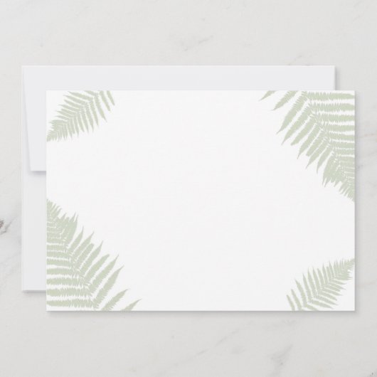 Elegante varenbladeren PROEFHuwelijksdiner uitnodi Kaart (Achterkant)