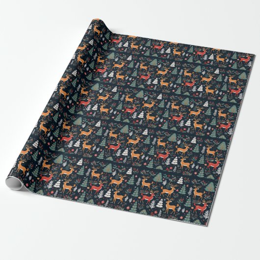 Elegante variatie in Forest Creatures Gift Wrap Cadeaupapier (Uitgerold)