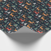 Elegante variatie in Forest Creatures Gift Wrap Cadeaupapier (Hoek)