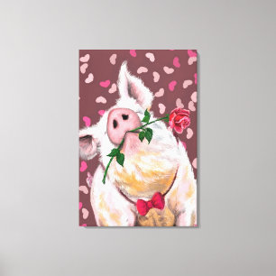 Elegante Varken Canvas Afdruk