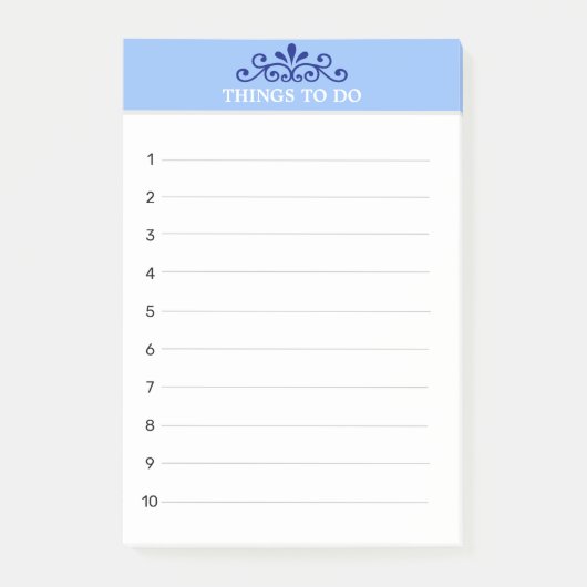 Elegante vector op lichte blauwe dingen om te doen post-it® notes (Voorkant)