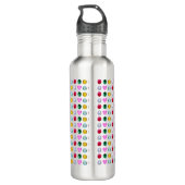 Elegante veelkleurige edelstenen waterfles (Achterkant)