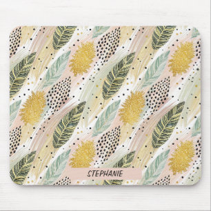 Elegante veer & Abstracte penseelstreek naadloos Muismat