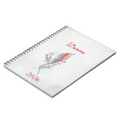 Elegante Veer Bloemige Waterverf notitieboek (Linkerzijde)