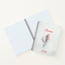 Elegante Veer Bloemige Waterverf notitieboek